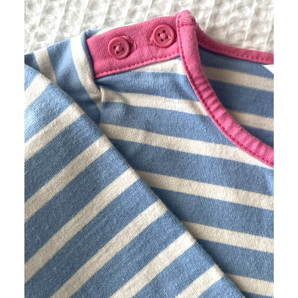 Mini Baby Boden Girls Dress Size 2 3 Bunny Rabbit Striped - Picture 6 of 6